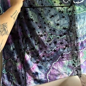 Starry Black Sheer crop top